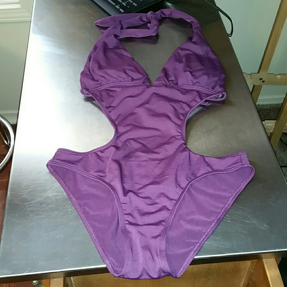 Beautiful plum purple monokini