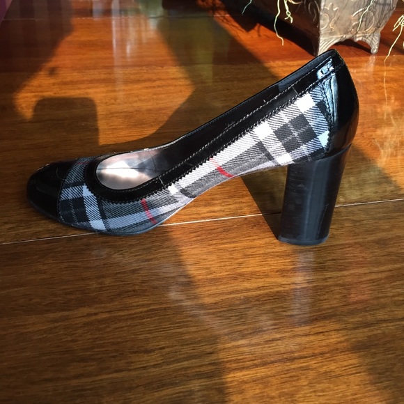 Franco Sarto Shoes - Franco Sarto red, white and black plaid pumps.