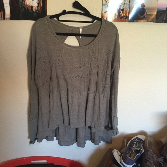 green free people top