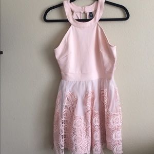 Short light pink dress
