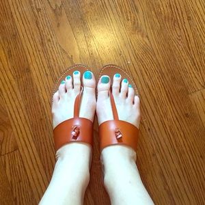 brown flip flop size 9