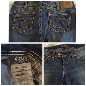 Silver boot cut jeans