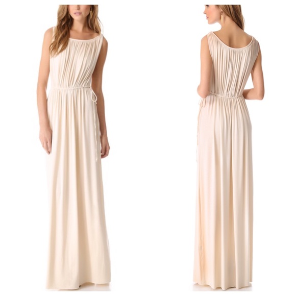 Rachel pally long Grecian cream dress s/m - Picture 2 of 2