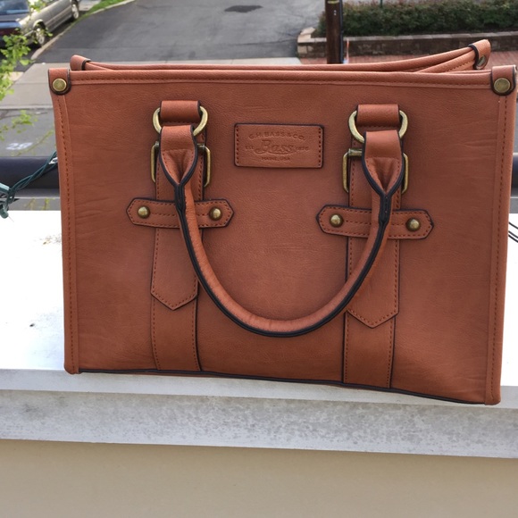 Bass Brown Purse Briefcase Bag