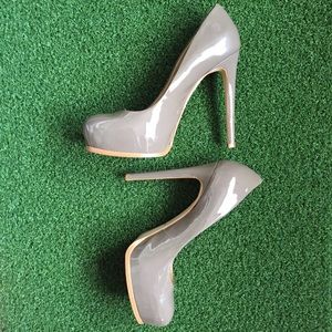 Kelsey dagger grey platform heels