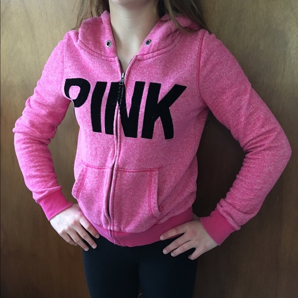 PINK Zip Up Hoodie - Picture 2 of 4