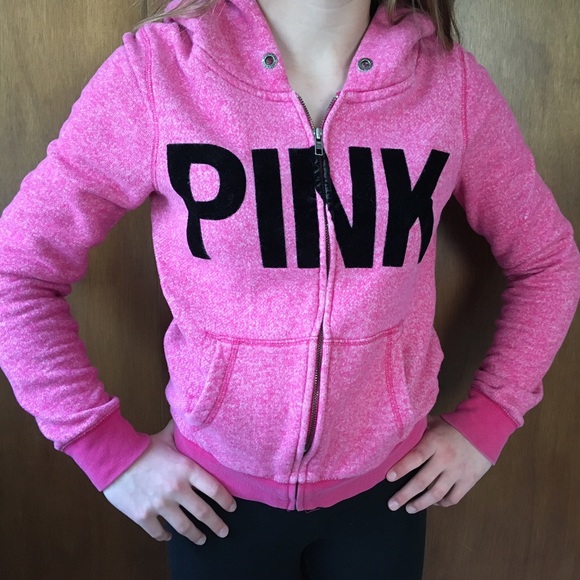 PINK Zip Up Hoodie - Picture 3 of 4