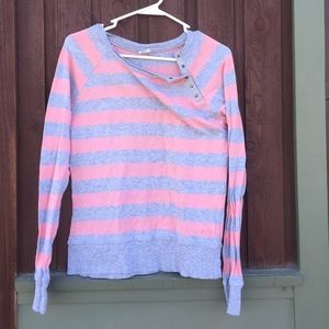 ROXY. Peach and Grey lightweight sweater