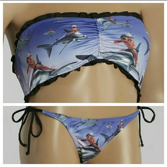 Shark Rider Bikini Set - Picture 1 of 3