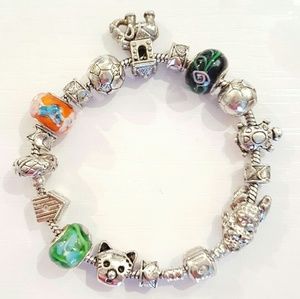 Stirling Silver Charm Bracelet - like Pandora