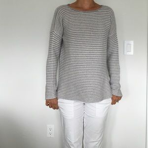 Grey/white stripe sweater