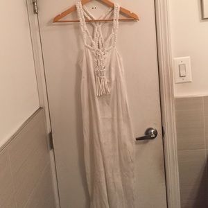 Calypso white cotton maxi or cover up