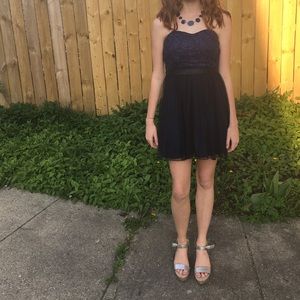 Navy Formal Strapless Dress