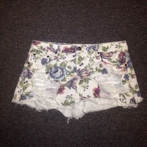 Floral High Waisted Shorts