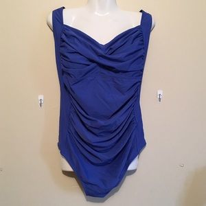 Women's Blue One Piece Swimwear