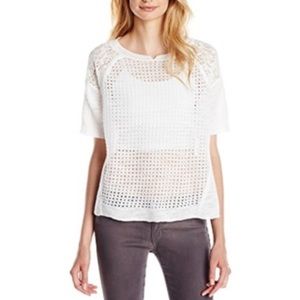 Rebecca Taylor. Sheer patch knit top. New size (S)
