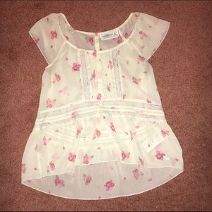 A&F sheer high-low top