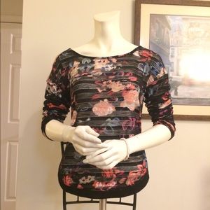 Long sleeve see thru shirt