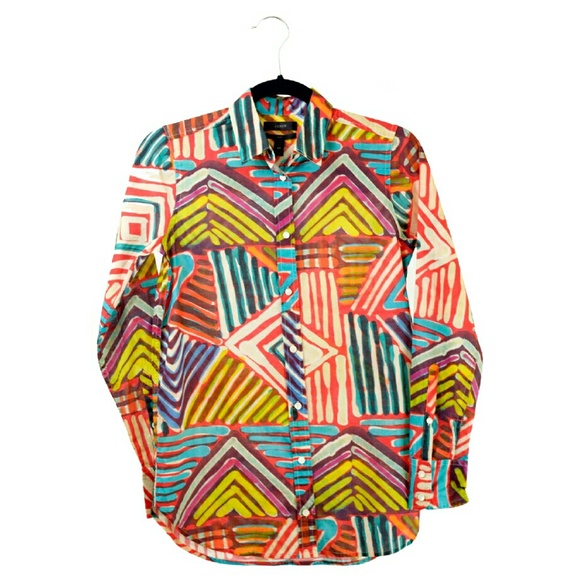 J.Crew Boy Shirt in Geo Brushstroke - Picture 2 of 3