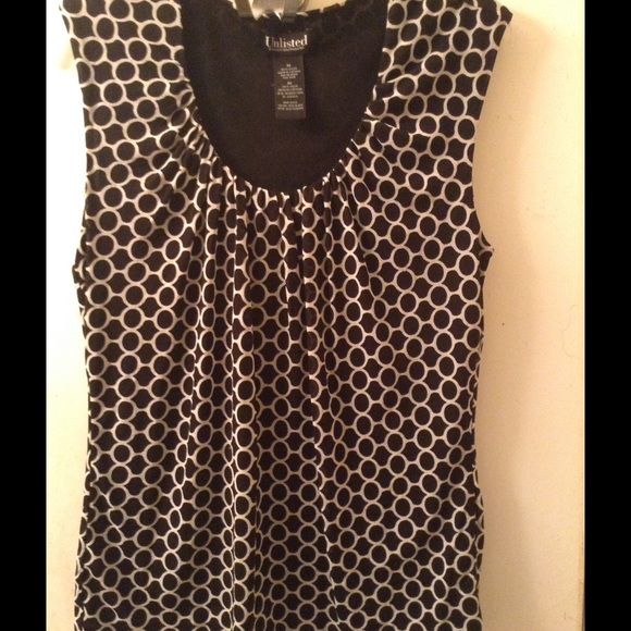 Black and white blouse. Great for summer.
