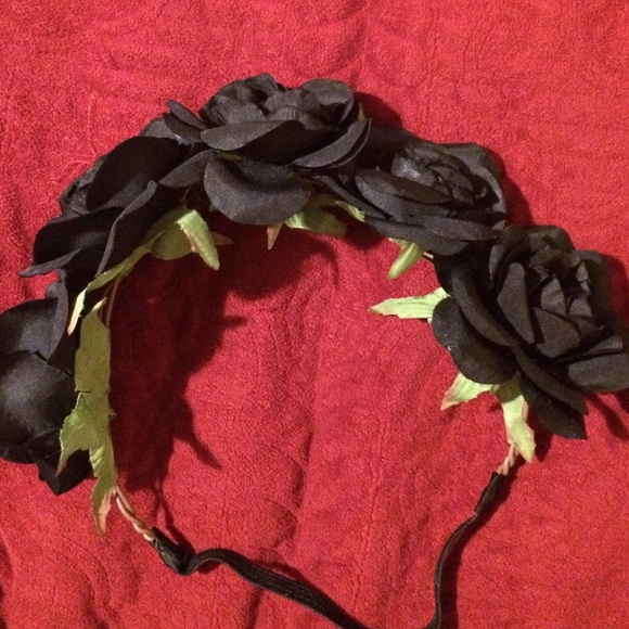 Claire's Accessories - Black rose headband