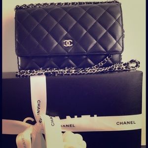 Authentic Chanel Black Lambskin WOC Authentic Chanel Black Lambskin WOC