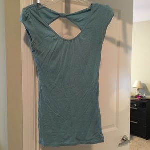 Blue cut out back top