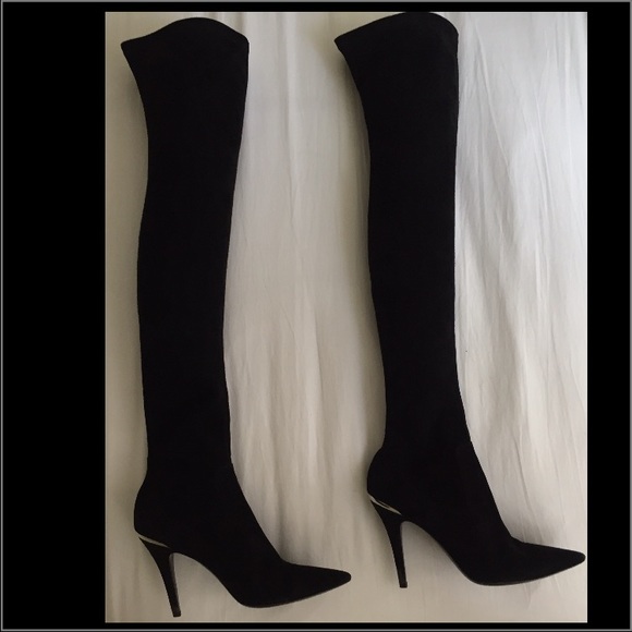 Ralph Lauren Collection Over the Knee Suede Boots