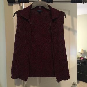 Maroon sweater vest