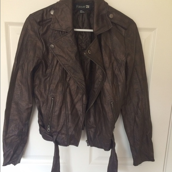 Forever 21 Jackets & Blazers - Leather brown jacket