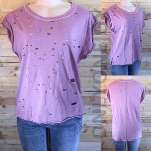 FREE PEOPLE WOMEN'S SHREDDED DESTROYED MUSCLE TEE