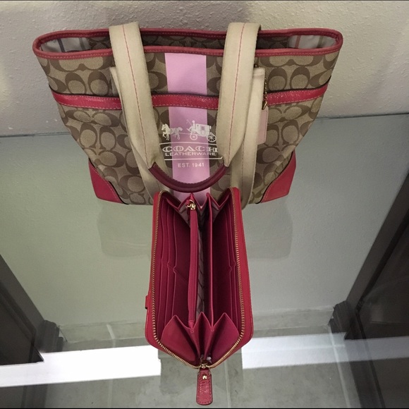 Authentic pink Coach wallet
