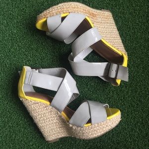 Espadrilles grey and yellow