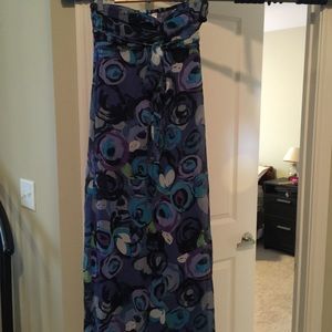 Strapless maxi