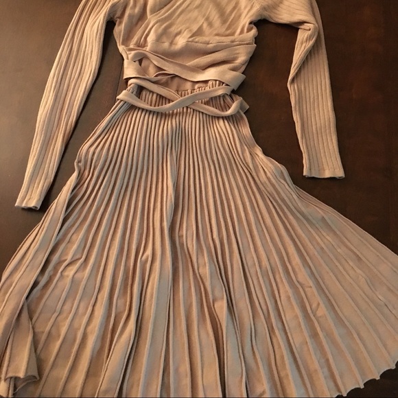 Pleated knee length dress - Picture 3 of 4