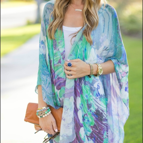 🎉[hp]🎉 Abstract Floral Kimono - Picture 2 of 2