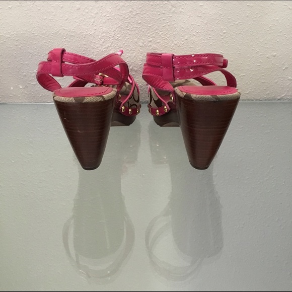 Authentic Coach pink strap open heal - Picture 3 of 4