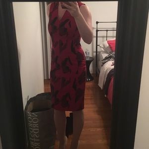 NWT H&M size 6 black and red pencil dress