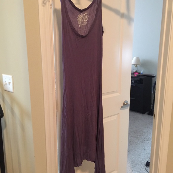 Purple dress with longer sides