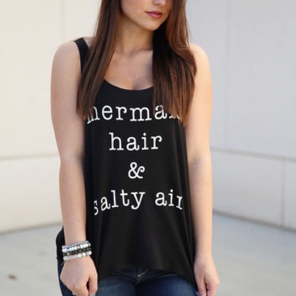 ❗️CLEARANCE❗️Mermaid Hair Salty Air Tank S M L - Picture 2 of 2