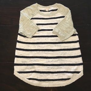 J. Crew Factory Striped Baseball Sweater