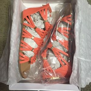 Coral sandals