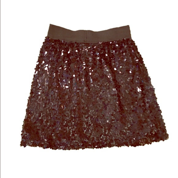 Black sequin mini skirt