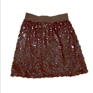 Black sequin mini skirt