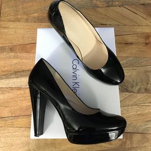 LAST CHANCE! Calvin Klein patent leather pumps