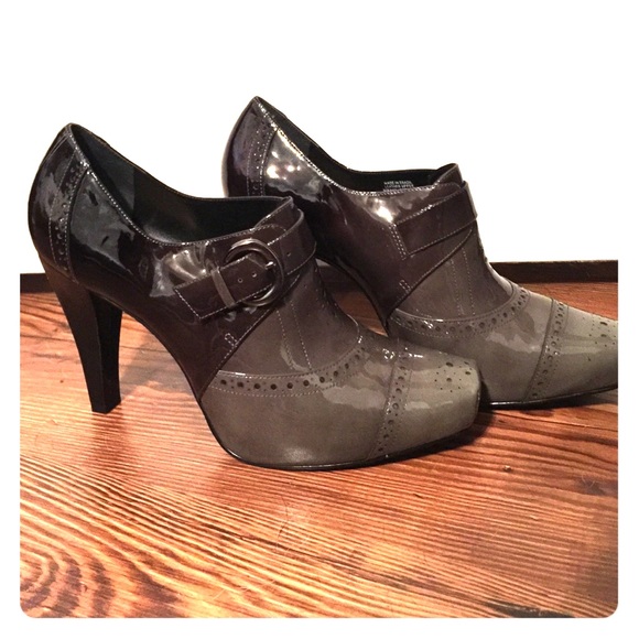 Two Toned Leather Booties