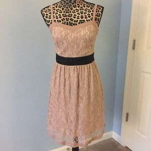 Elle blush lace dress