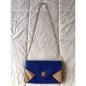 Royal Blue & Nude Crossbody Bag