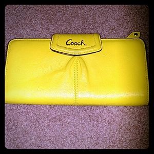 Yellow coach wallet