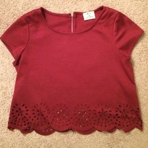 Red crop top